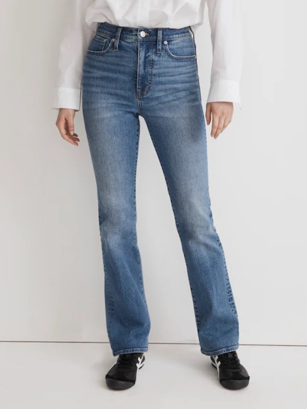Madewell Skinny Flare Jeans 25P Fairson Medium Wash Denim Stretch Boho Western